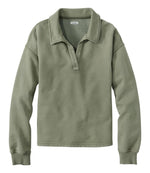 Women's Sunwashed Sweats, Splitneck Polo - US 4934