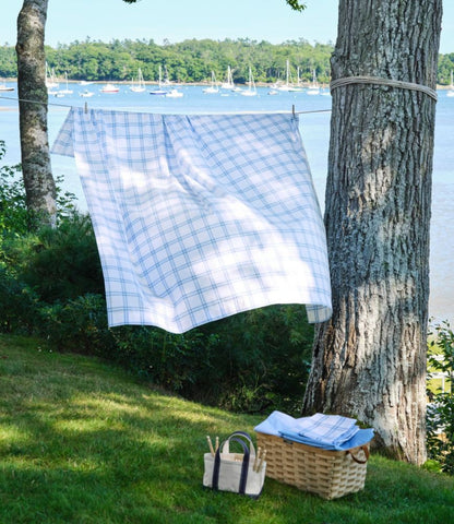 280-Thread-Count Pima Percale Sheet Collection, Windowpane - US 0331