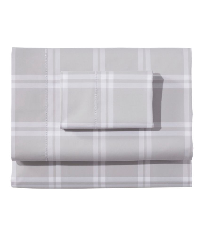 280-Thread-Count Pima Percale Sheet Collection, Windowpane - US 2131