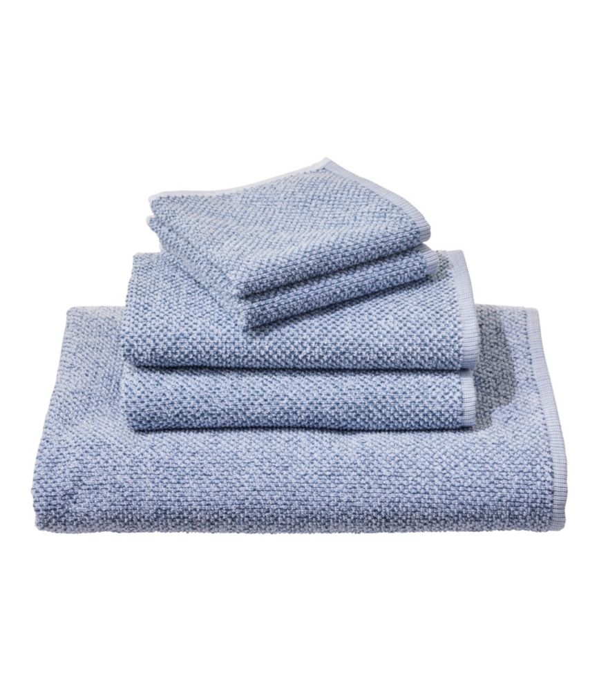 Organic Textured Cotton Towel, Marled - US 8713