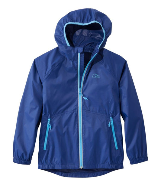 Kids' Wind and Rain Jacket, Reflective Zipper - US 0880