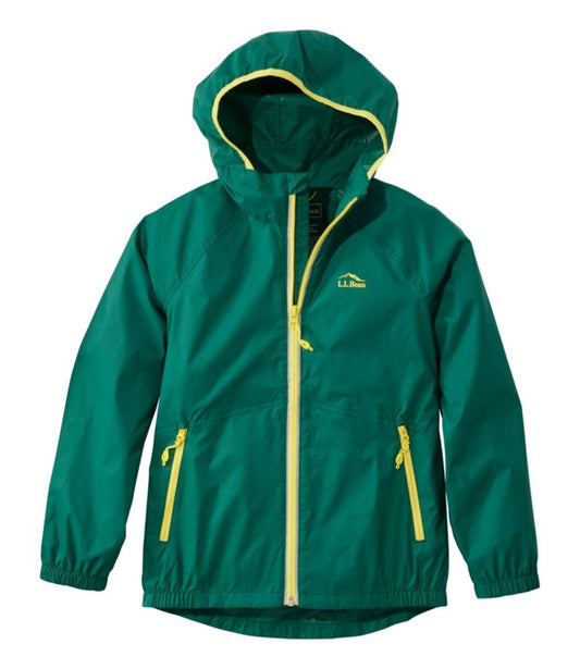 Kids' Wind and Rain Jacket, Reflective Zipper - US 4997