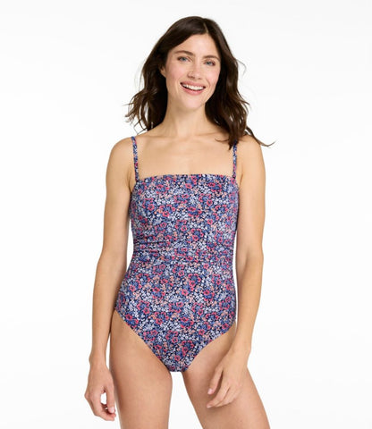 Women's Coastal Essentials Swimwear, Bandeau Tanksuit Print - US 0589
