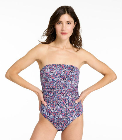 Women's Coastal Essentials Swimwear, Bandeau Tanksuit Print - US 0589