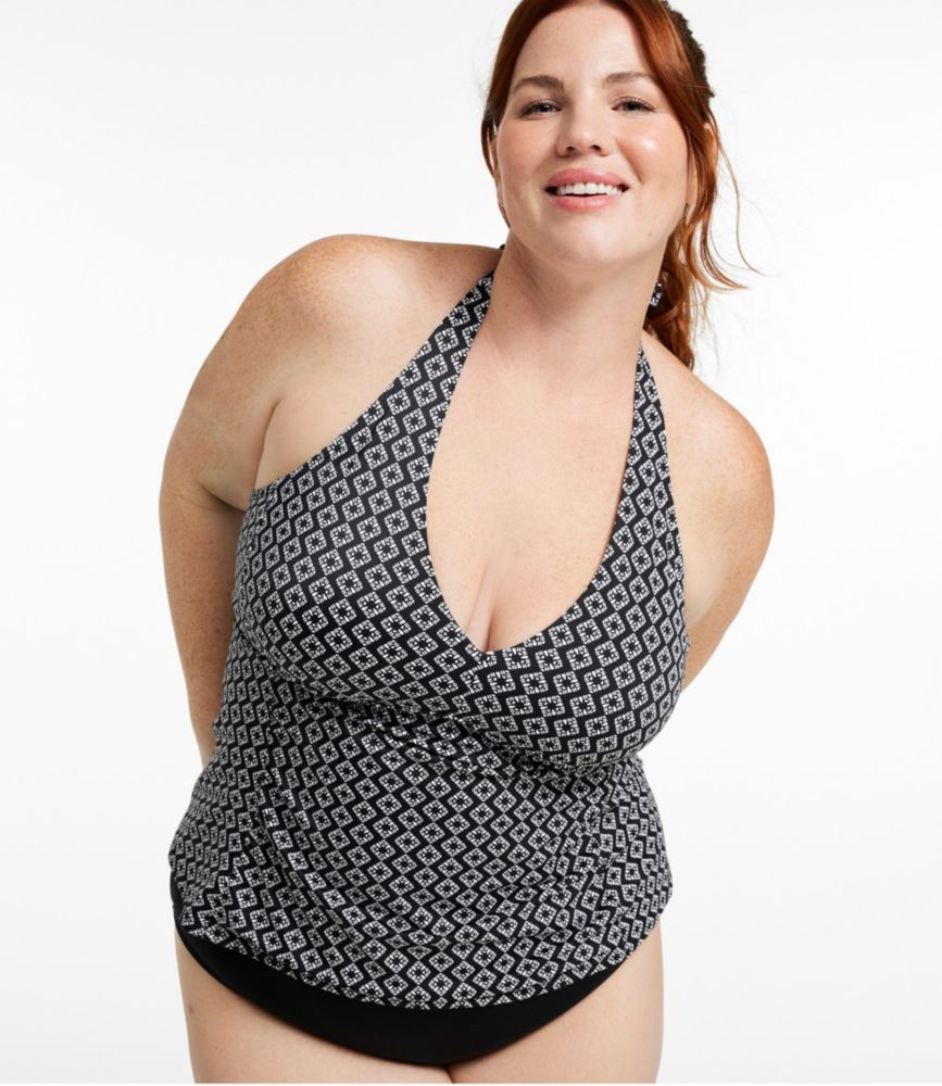 Women's BeanSport Swimwear, Halter Tankini Top Print - US 4375