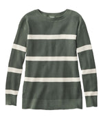 Women's Sunwashed Waffle Sweater, Pullover Stripe - US 8987