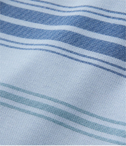 Men's Comfort Stretch Performance® Piqué, Quarter-Zip Pullover, Stripe - US 0816