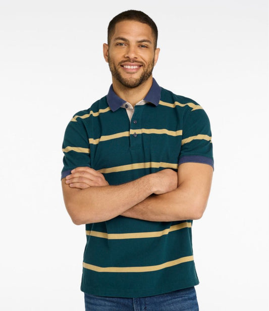 Men's Casco Bay Rugged Polo, Short-Sleeve, Stripe - US 8132