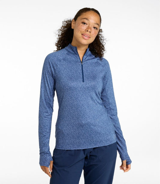 Women's Access Trail Pullover, Long-Sleeve Quarter-Zip Print - US 6472