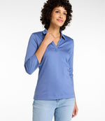 Women's Pima Cotton Tee, Three-Quarter-Sleeve Polo - US 2997