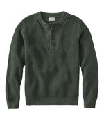 Men's L.L.Bean Organic Cotton Waffle Sweater, Henley - US 3588
