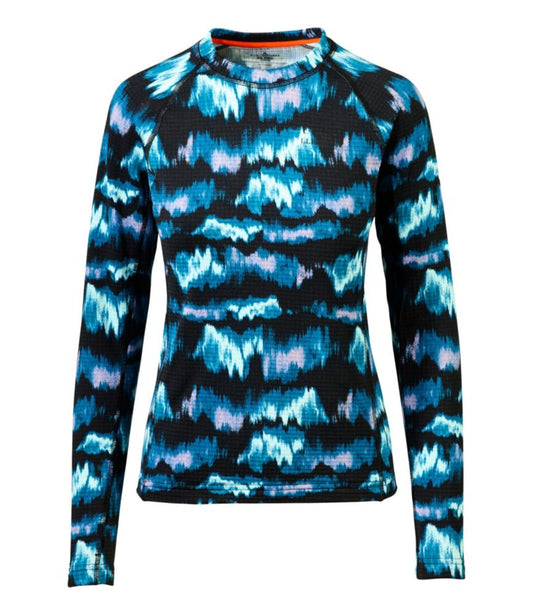 Women's L.L.Bean Heavyweight Base Layer Crew Top, Print - US 3996