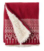 1912 Heritage Knit Faux Fur Throw, Fair Isle - US 0222