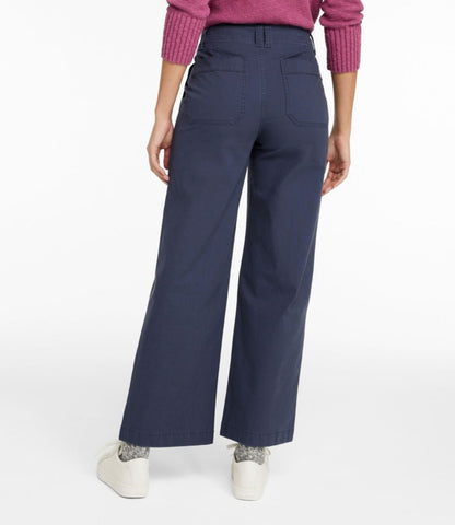 Women's 207 Vintage Cotton Canvas Pants, High-Rise Wide-Leg - US 8977