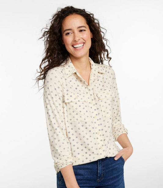 Women's Camden Hills Button Front Shirt, Print - US 7388