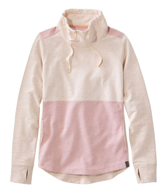 Women's Bean's Cozy Mixed Knits Pullover, Colorblock - US 9458