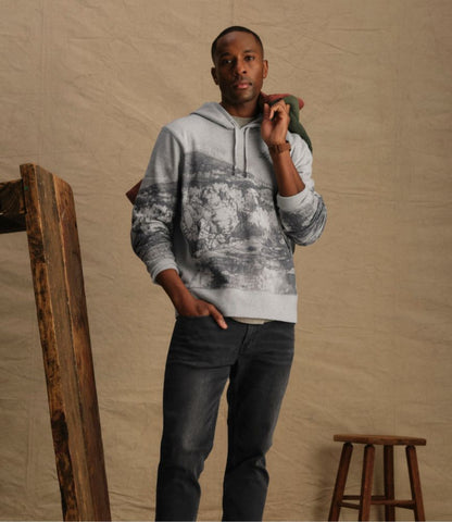 Men's Signature Camp Hoodie Sweatshirt, Print - US 5166