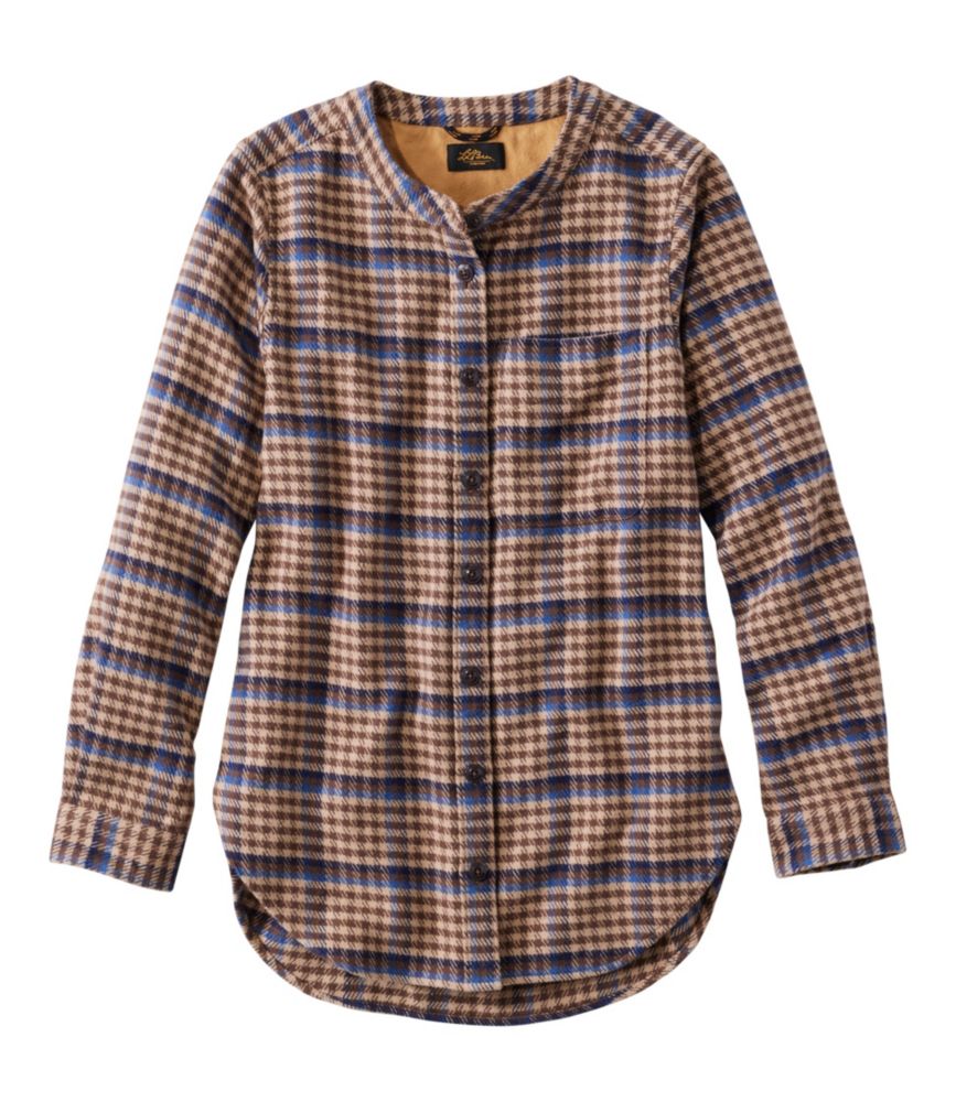Women's Signature 1933 Collarless Chamois Tunic, Plaid - US 4773