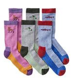 Adults' Wicked Soft Cotton Socks Animal Gift Set, 3-Pack - US 0918