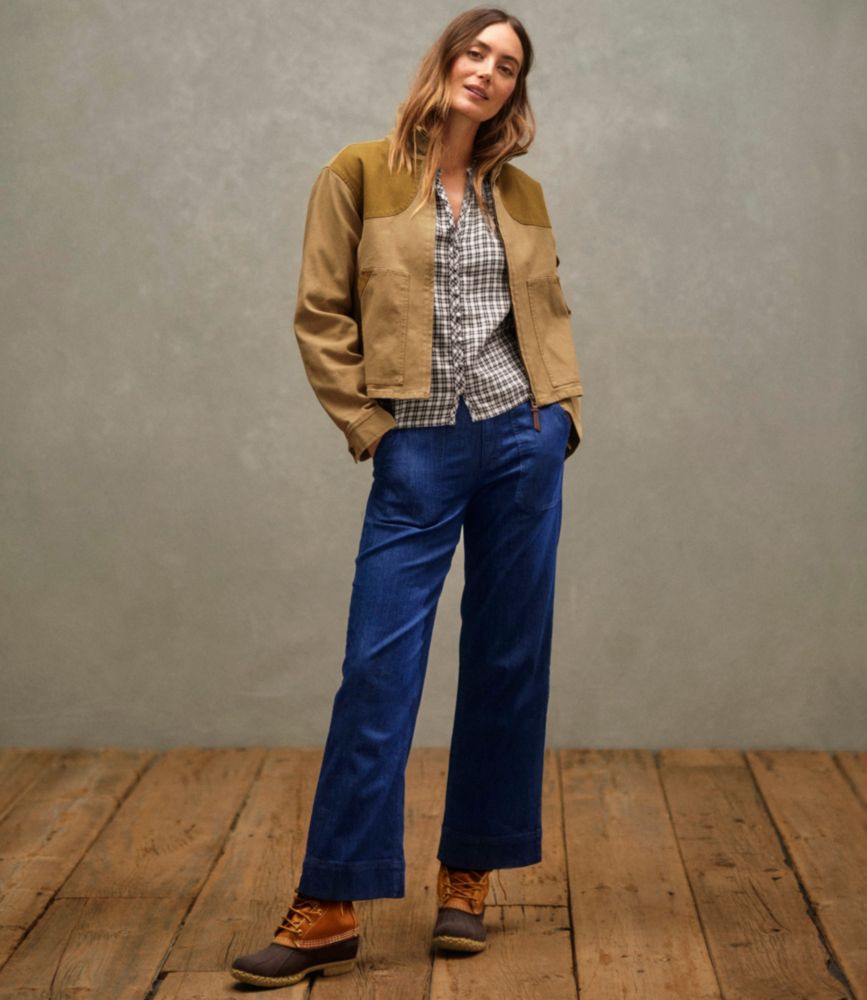 Women's Signature Utility Jeans, Mid-Rise Wide-Leg Ankle - US 5895
