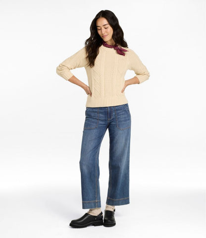Women's Signature Utility Jeans, Mid-Rise Wide-Leg Ankle - US 0188