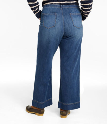 Women's Signature Utility Jeans, Mid-Rise Wide-Leg Ankle - US 0188