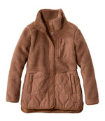 Women's Bean's Mixed Media Sherpa Fleece Jacket - US 6886