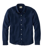 Men's Cloud Gauze Shirt, Long-Sleeve, Slightly Fitted Untucked Fit - US 2380