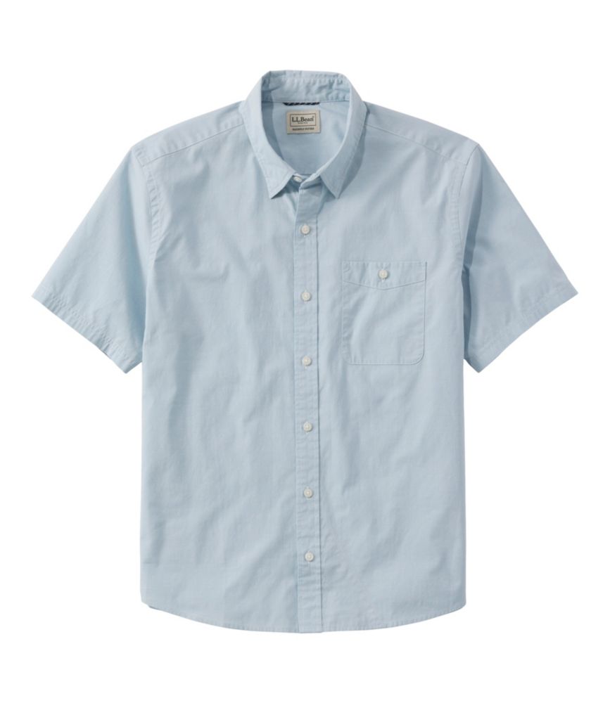 Men's Comfort Stretch Performance® Chambray Shirt, Short-Sleeve, Slightly Fitted Untucked Fit - US 6616