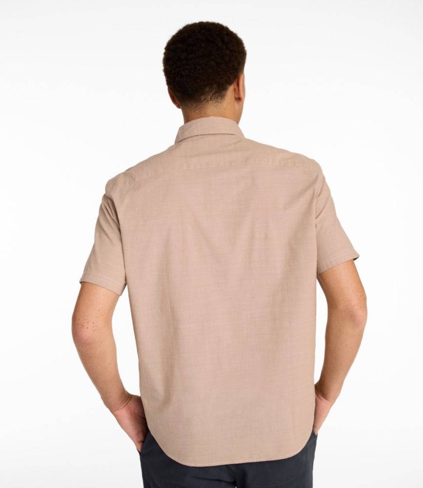 Men's Comfort Stretch Performance® Chambray Shirt, Short-Sleeve, Slightly Fitted Untucked Fit - US 2262