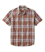 Men's Madras Shirt, Short-Sleeve, Slightly Fitted Untucked Fit - US 3616