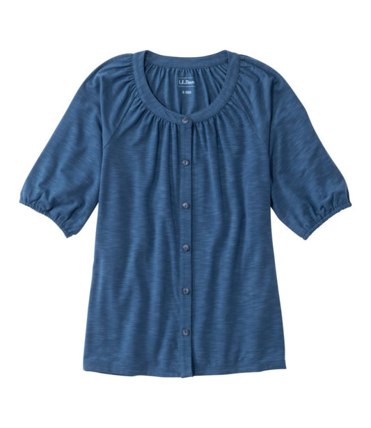 Women's Camden Hills Tee, Elbow-Sleeve Button-Front Shirt - US 8715