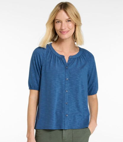 Women's Camden Hills Tee, Elbow-Sleeve Button-Front Shirt - US 8715