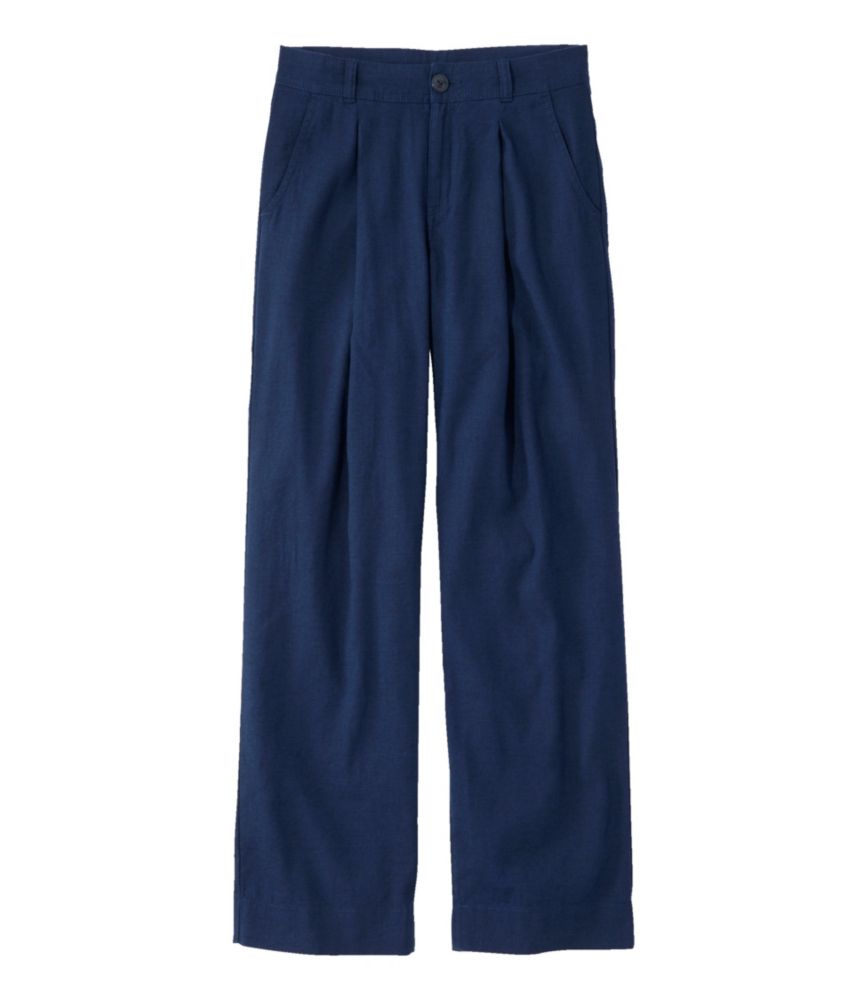 Women's Lakeside Linen-Blend Pants, Wide Straight-Leg - US 1472
