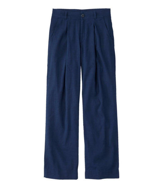 Women's Lakeside Linen-Blend Pants, Wide Straight-Leg - US 1472