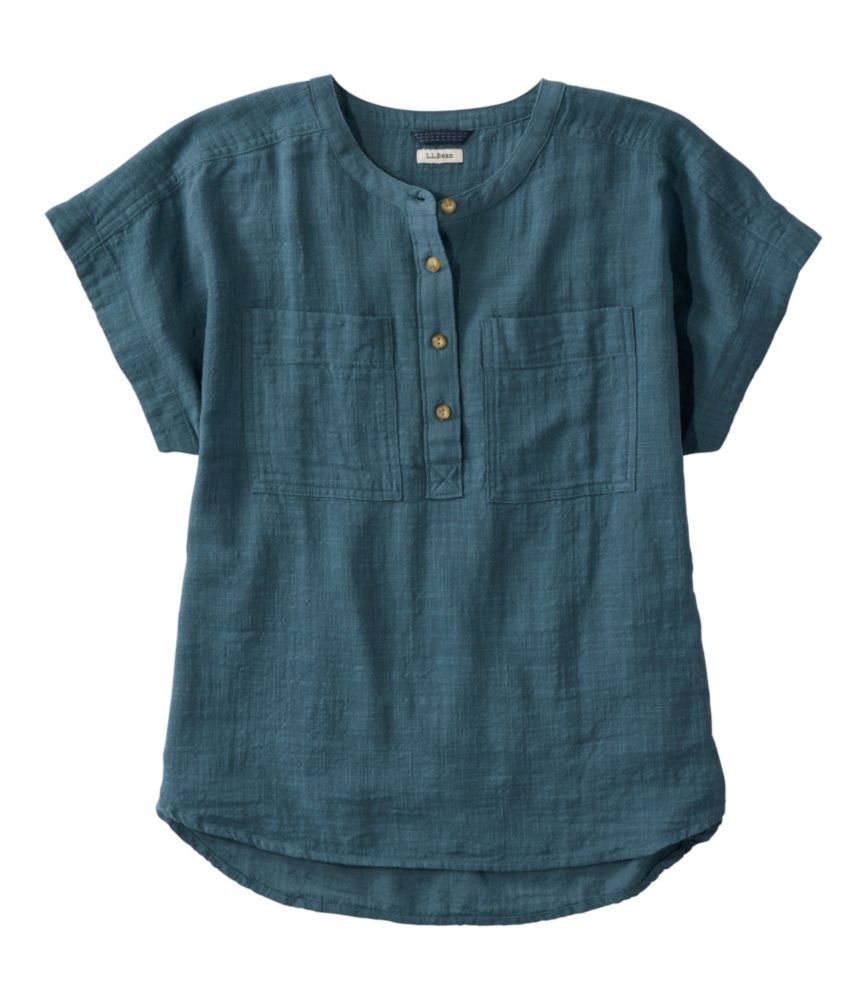 Women's L.L.Bean Day Breeze Shirt, Short-Sleeve Popover - US 2112