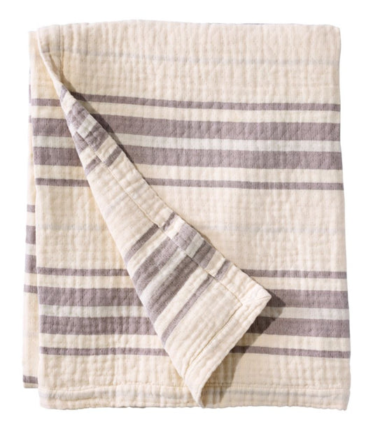 Lightweight Cotton Gauze Throw, Stripe - US 3123