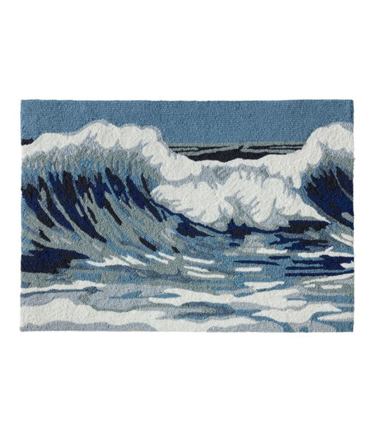 Indoor/Outdoor Vacationland Rug, Ocean Waves - US 3322