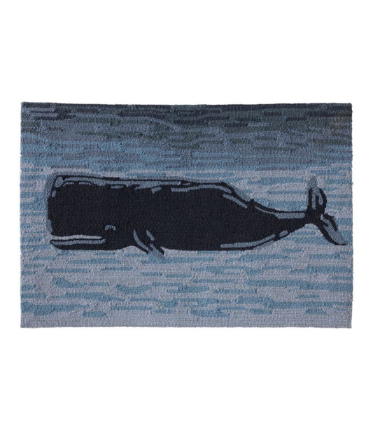 Indoor/Outdoor Vacationland Rug, Coastal Whale - US 6561