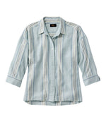 Women's Signature Linen-Blend Button-Front Shirt, Three-Quarter-Length Sleeve - US 1827