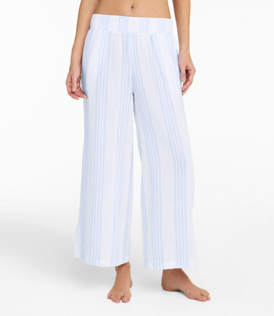 Women's Cloud Gauze Wide-Leg Pants, Stripe - US 0161