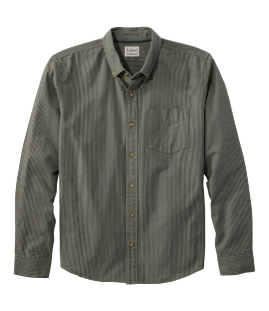 Men's Sunwashed Oxford Shirt, Slightly Fitted Untucked Fit, Stripe - US 8363