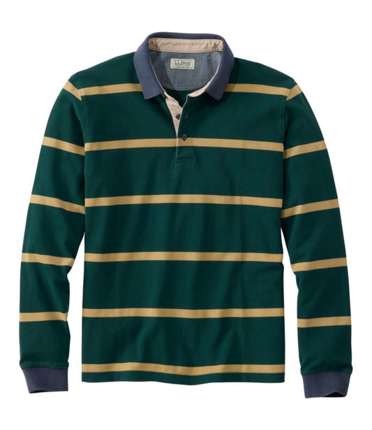 Men's Casco Bay Rugged Polo, Long-Sleeve, Stripe - US 9296