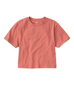 Women's Sunwashed Tee, Short-Sleeve Cropped Boxy Crewneck - US 2695
