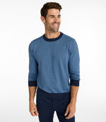 Men's All Seasons Cotton Blend Sweater, Crewneck, Stripe - US 6909