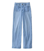 Women's L.L.Bean Go-Anywhere Jeans, Mid-Rise Patch Pocket Wide Straight-Leg - US 2375