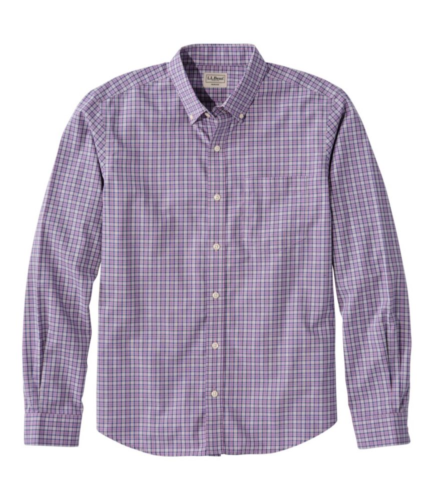 Men's Wrinkle-Free Kennebunk Sport Shirt, Long-Sleeve, Slim Fit, Check - US 7296