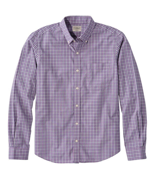 Men's Wrinkle-Free Kennebunk Sport Shirt, Long-Sleeve, Slim Fit, Check - US 7296