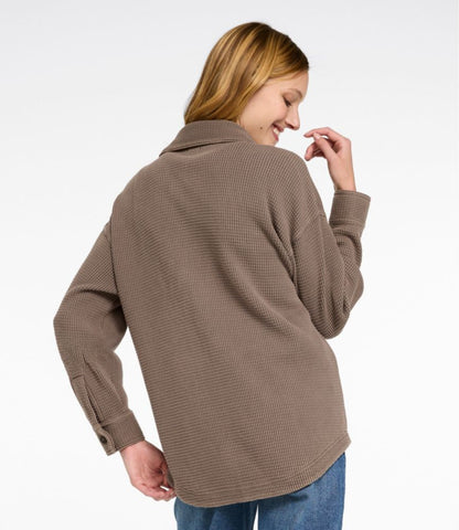 Women's Sunwashed Waffle Big Shirt - US 1543