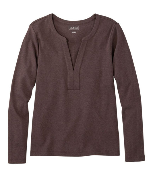 Women's L.L.Bean Tee, Long-Sleeve Splitneck - US 1123